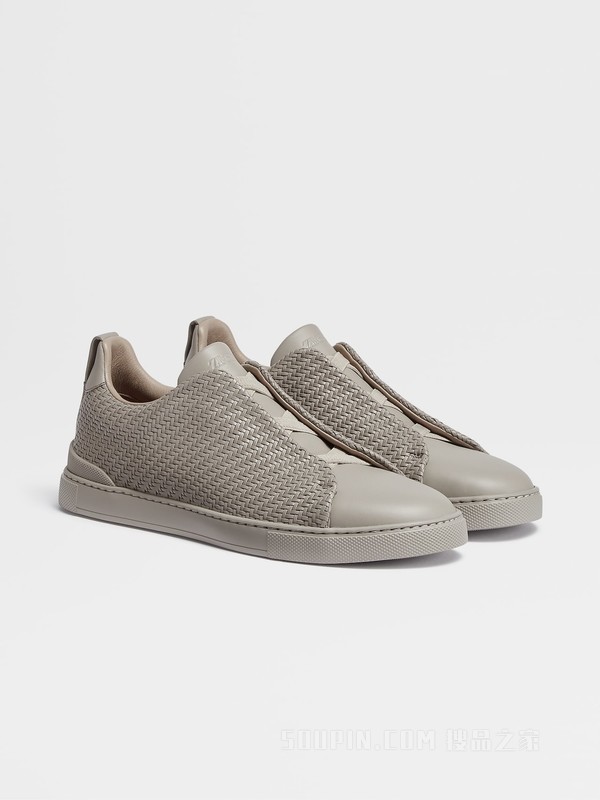 浅灰色 PELLETESSUTA™ Triple Stitch™ 低帮运动鞋