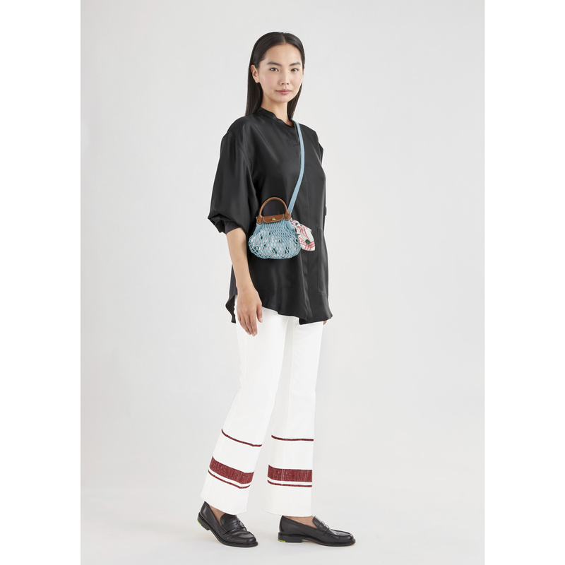 Le Pliage Filet 迷你斜挎包 - 蓝色