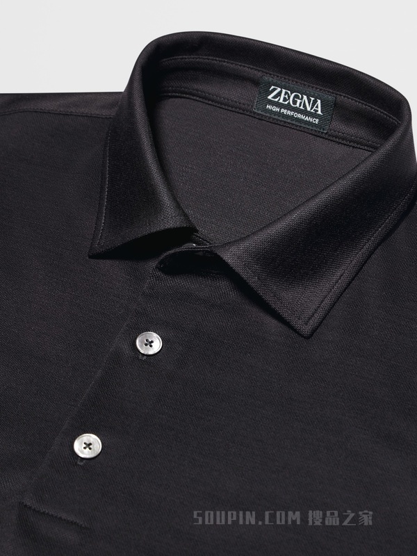 海军蓝 High Performance™ 羊毛短袖 Polo 衫
