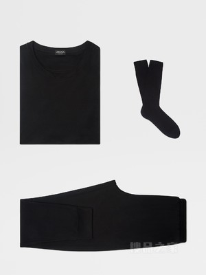 黑色莱赛尔便携睡衣
