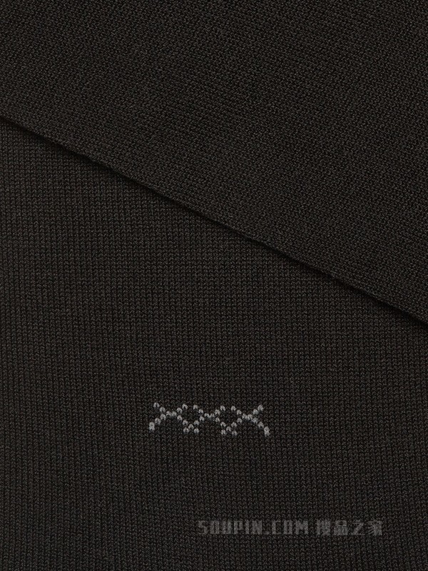 黑色莱赛尔混纺面料日常 Triple Stitch™ 中筒袜