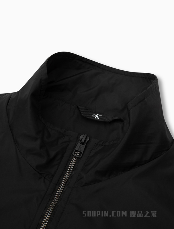 Calvin Klein 23春季新款男士简约印花LOGO时尚立领单夹克J323822