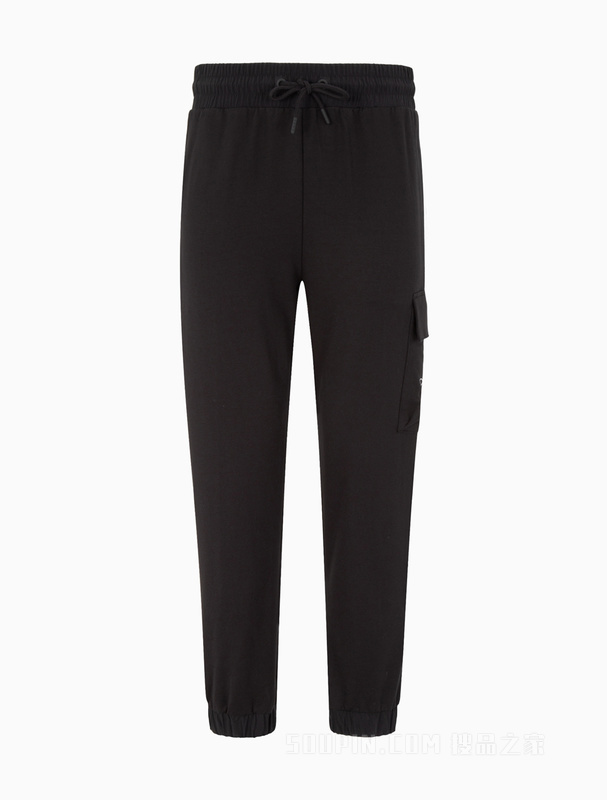 Calvin Klein 23春季新款男士时尚交叠LOGO抽绳束脚休闲卫裤J323184