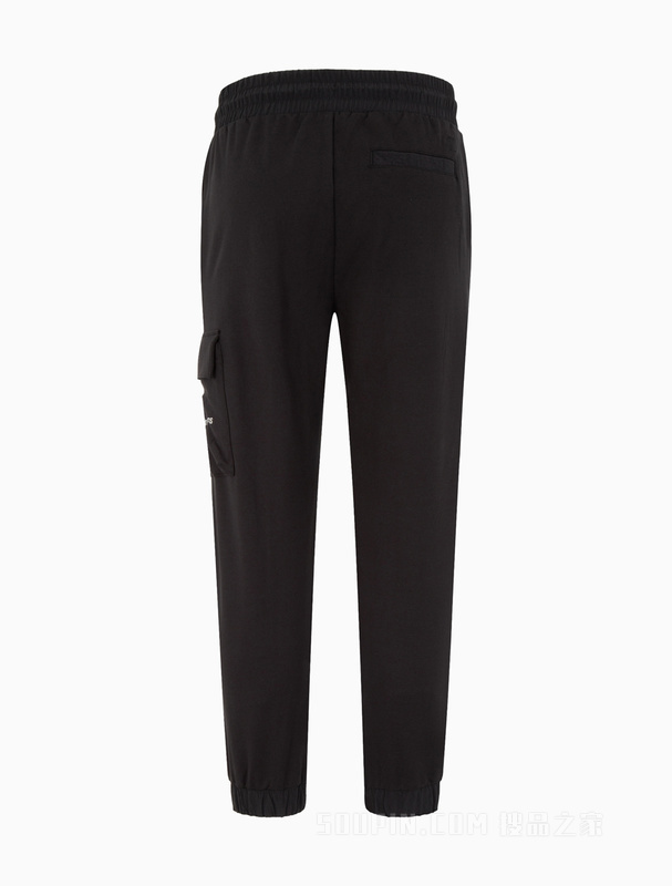 Calvin Klein 23春季新款男士时尚交叠LOGO抽绳束脚休闲卫裤J323184