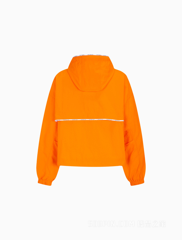 Calvin Klein 23春季新款女士时尚LOGO织带滚边休闲连帽单夹克J221116