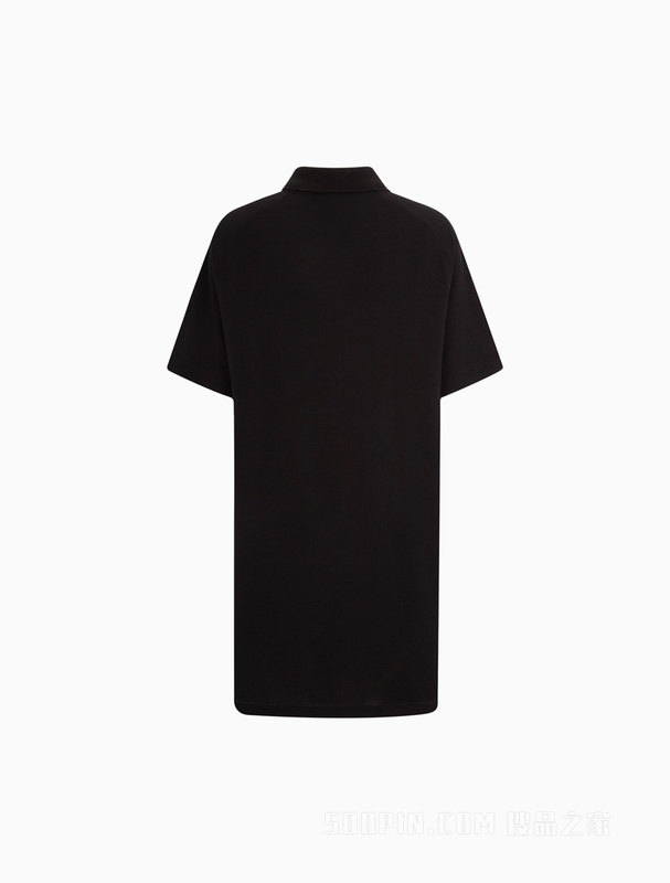 Calvin Klein 23春季新款女士简约LOGO织带纯棉翻领针织POLO裙J221120