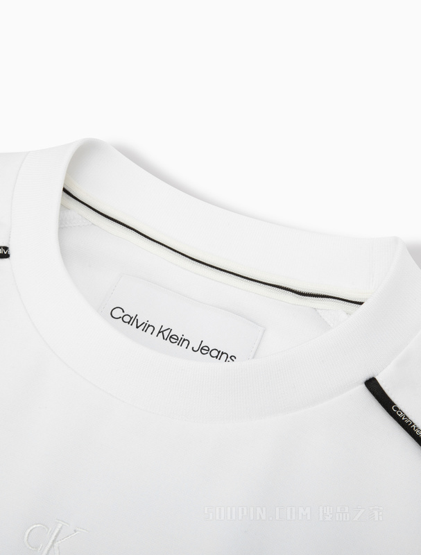 Calvin Klein 23春季新款女士简约LOGO织带性感露腰短袖连衣裙J221121
