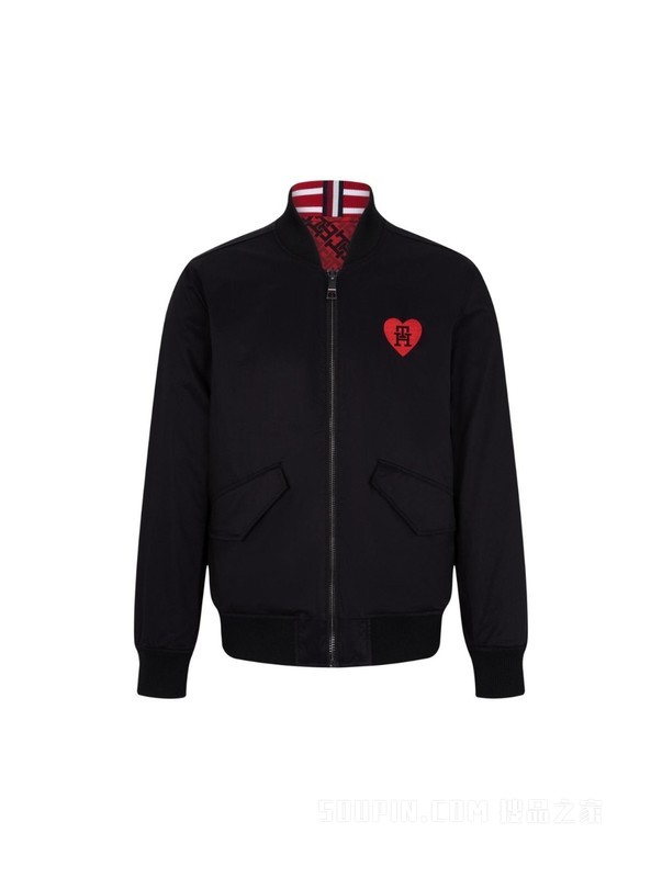 【情人节系列】23新款早春男装双面穿爱心棒球服夹克32371