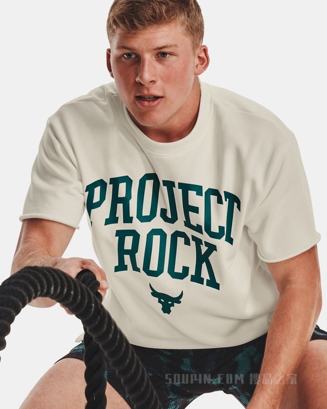 男士Project Rock强森棉织短袖T恤