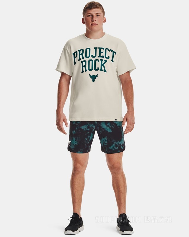 男士Project Rock强森棉织短袖T恤