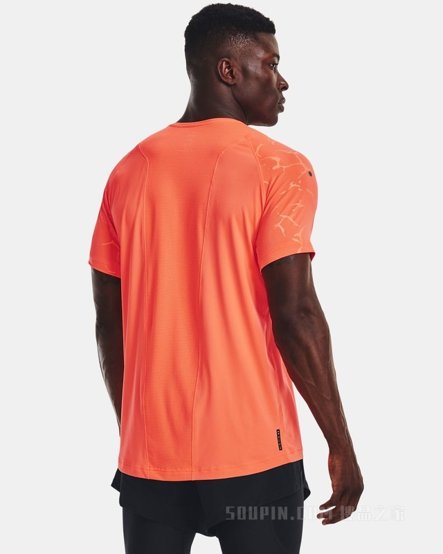 男士UA RUSH压纹短袖T恤