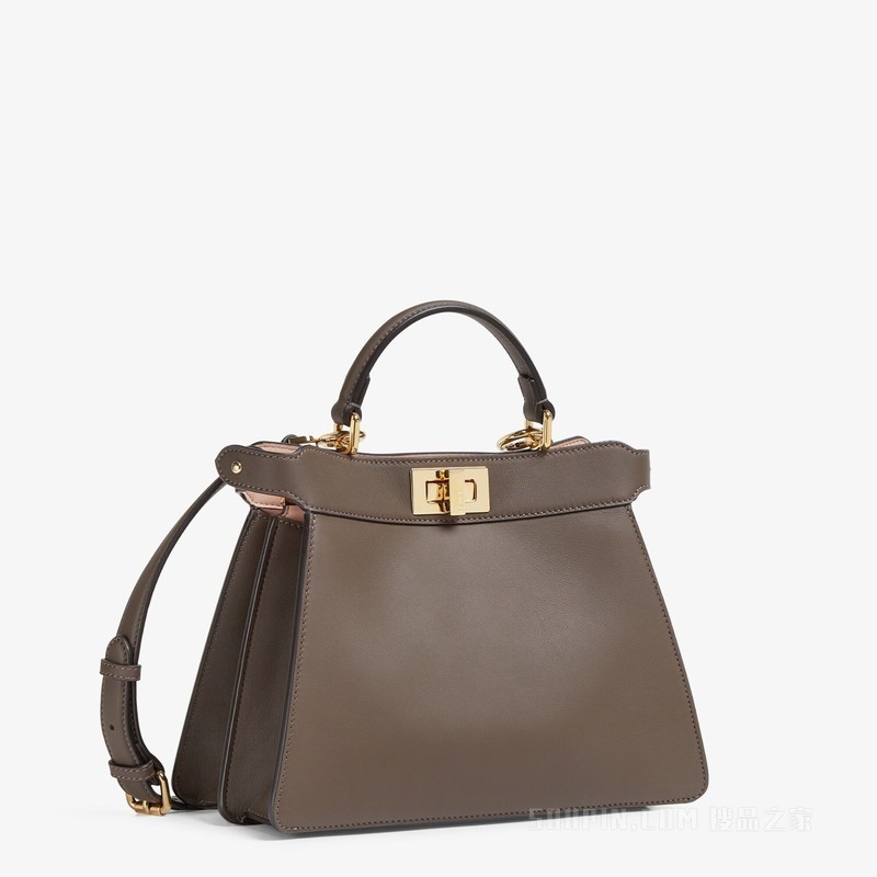 Peekaboo ISeeU小号手袋 深棕色皮革手袋