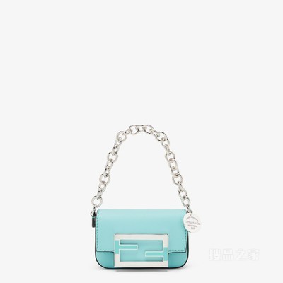 Nano Baguette手袋吊饰 Tiffany & Co. X Fendi Tiffany blue™皮革吊饰