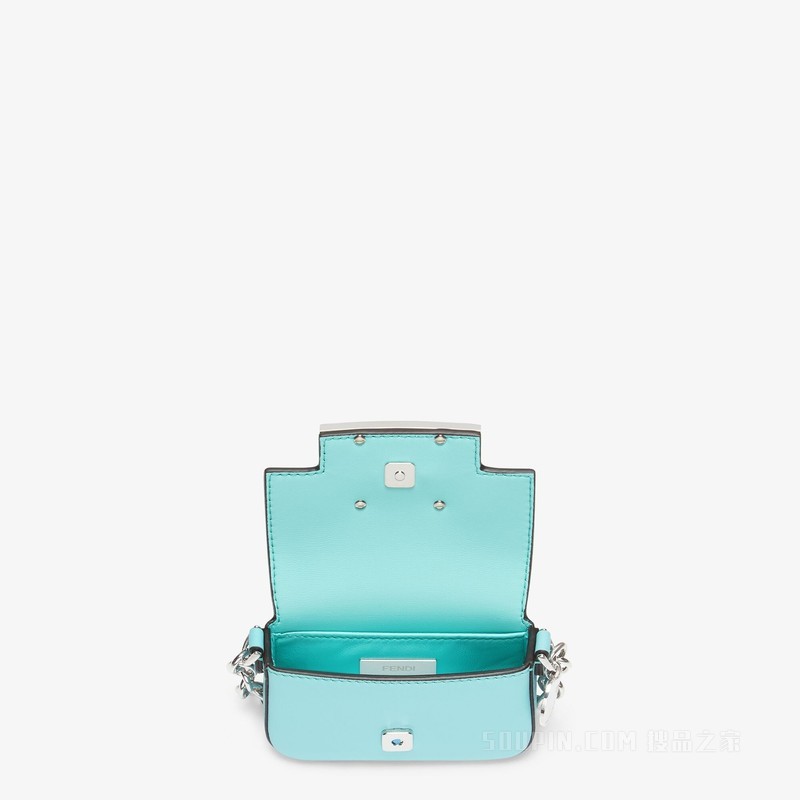 Nano Baguette手袋吊饰 Tiffany & Co. X Fendi Tiffany blue™皮革吊饰