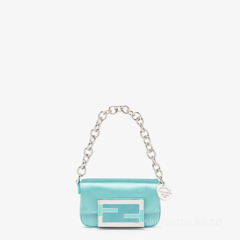 Nano Baguette手袋吊饰 Tiffany & Co. X Fendi Tiffany blue™桑蚕丝吊饰