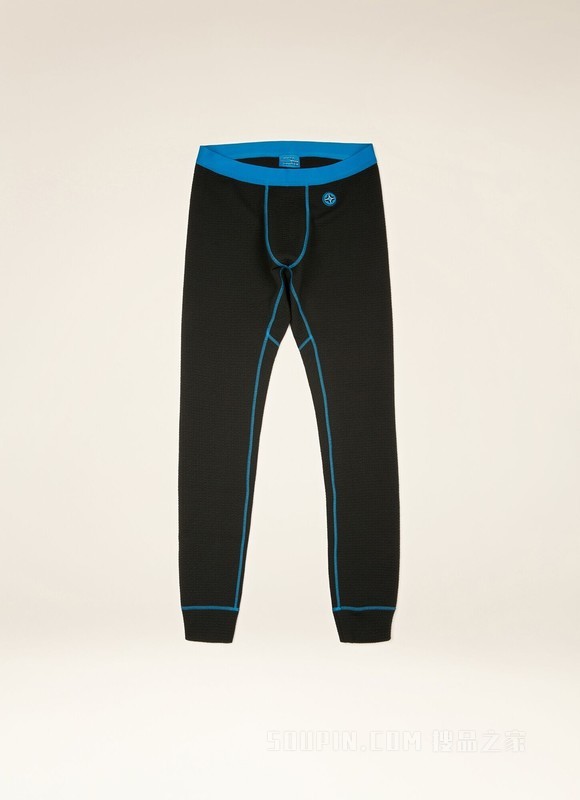Thermal Pants 黑色再生聚酯纤维裤装
