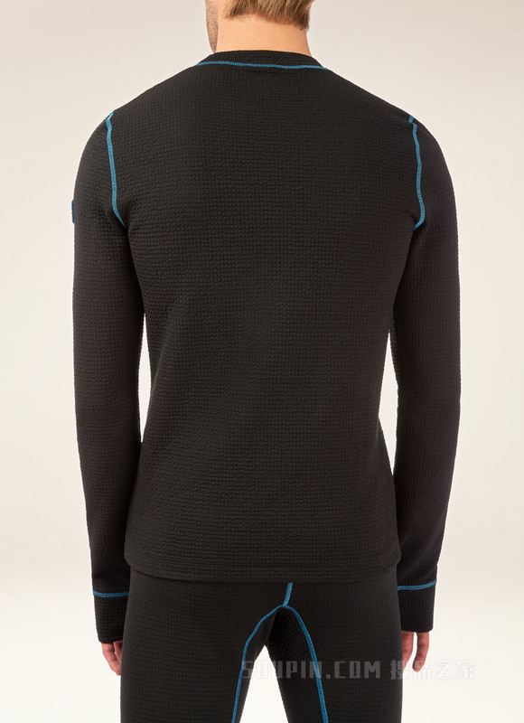 Thermal Top 黑色再生聚酯纤维上衣