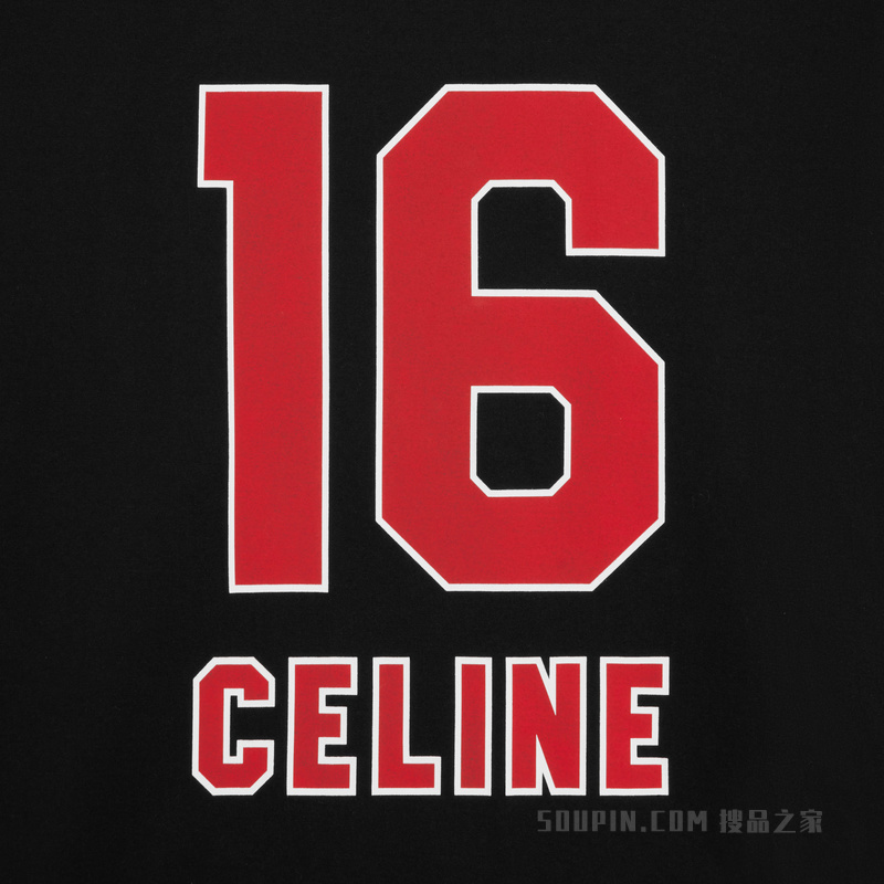 CELINE 16棉质平纹针织滑板T恤 27273