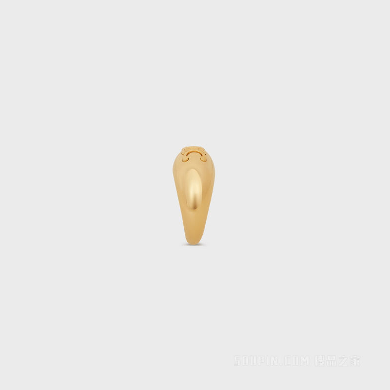 TRIOMPHE大号金色饰面黄铜戒指 24564