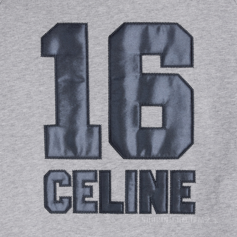 CELINE 16棉质植绒连帽衫连衣裙 27120