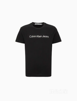 Calvin Klein 23春季新款男士时尚经典印花LOGO纯棉透气短袖T恤J323261