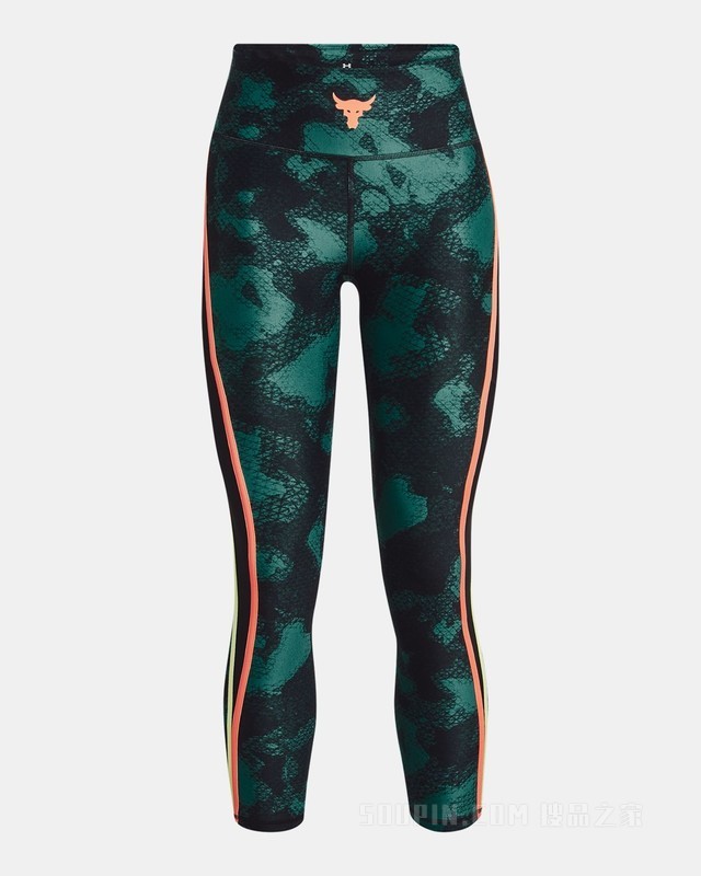 女士Project Rock强森HeatGear®印花紧身九分裤