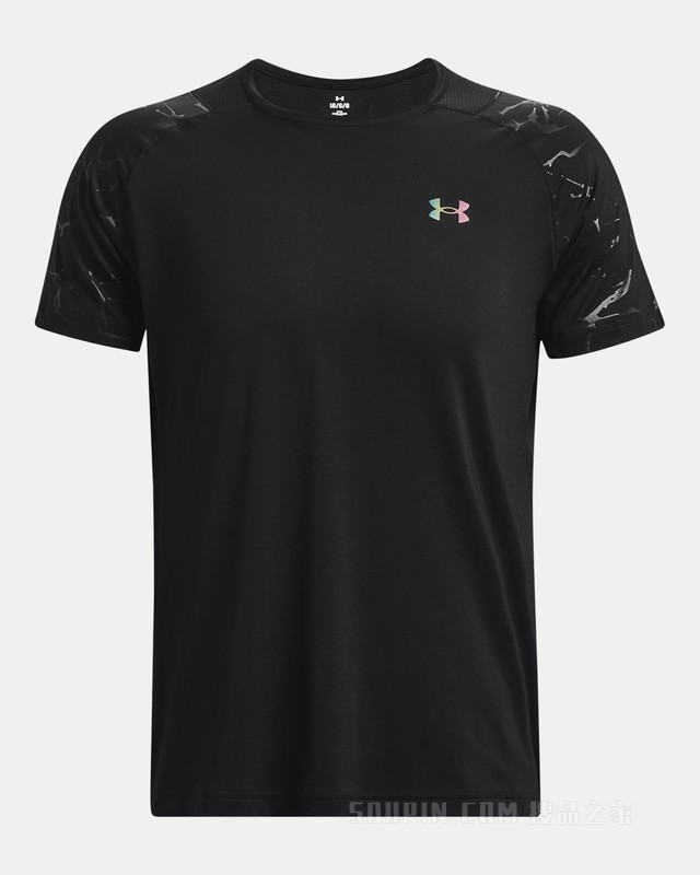 男士UA RUSH压纹短袖T恤