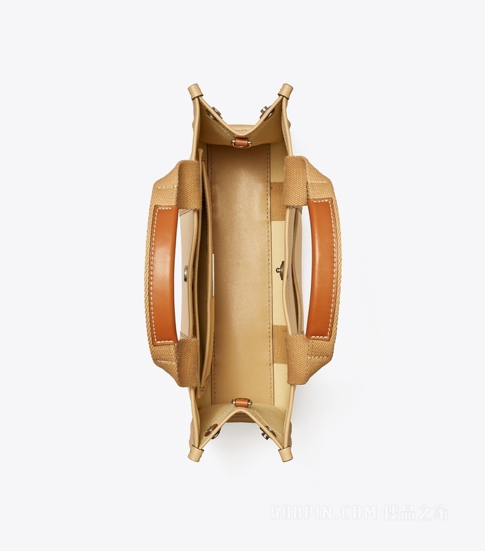 Tory 小号斜纹托特包 柔嫩粉