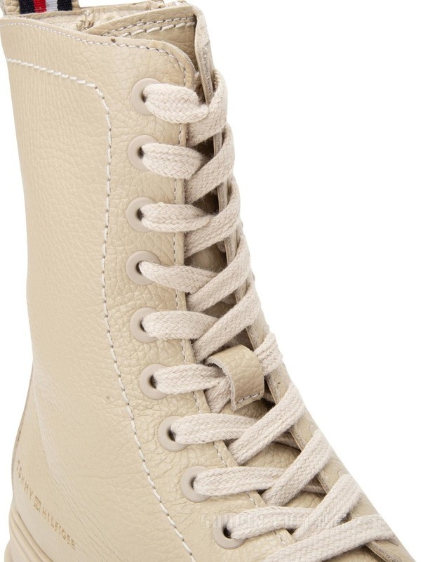 秋冬女装牛皮机车风拉链系带厚底增高马丁靴FW0FW06732