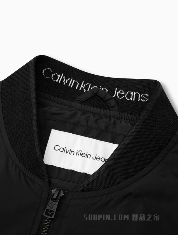 Calvin Klein 23春季新款男士时尚简约字母印花棒球服单夹克J322260