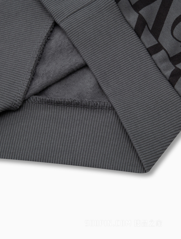 Calvin Klein 23春季新款男士时尚字母满印休闲连帽加绒卫衣40KC442