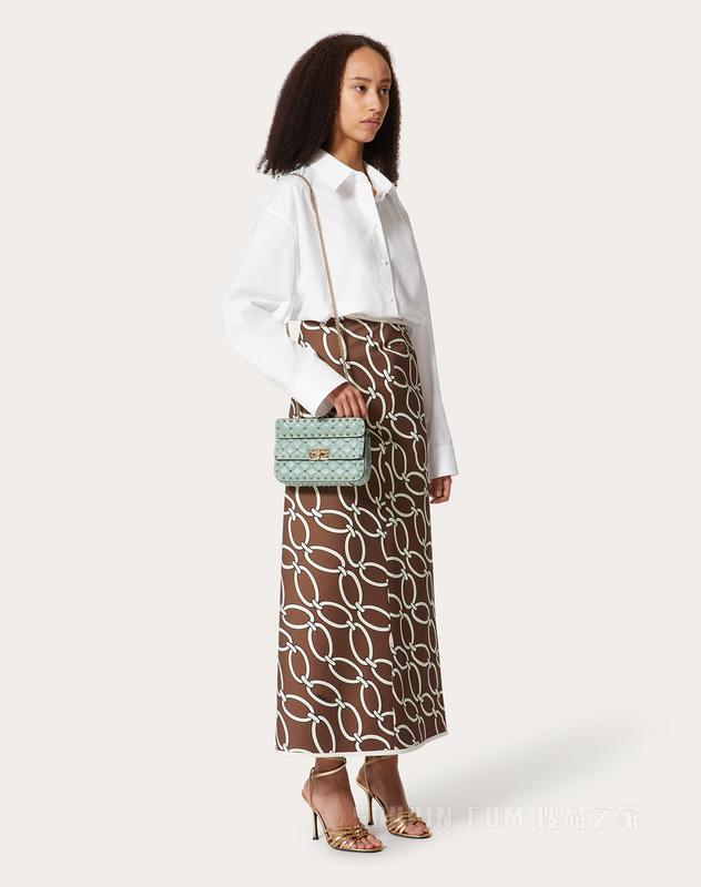 ROCKSTUD SPIKE小号软羊革手袋