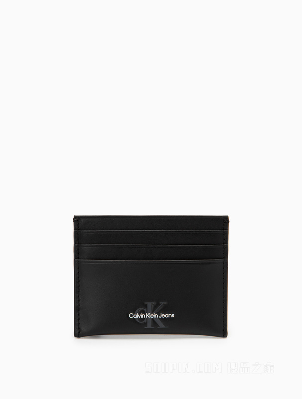 Calvin Klein 23春季男士真皮时尚压纹LOGO多卡位牛皮票夹卡包HP2037