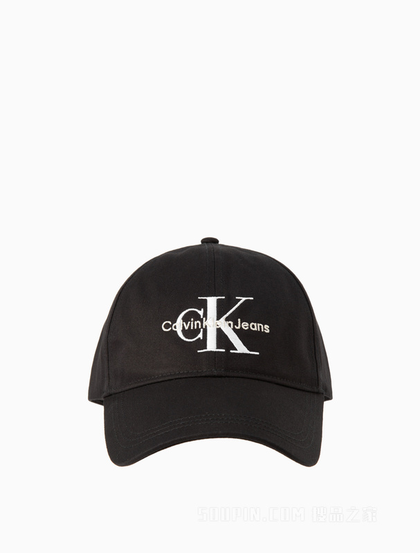 Calvin Klein 23春季新款男士简约重叠刺绣纯棉弯檐鸭舌帽棒球帽HX0263