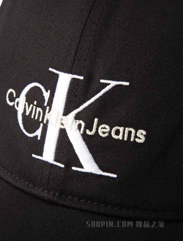 Calvin Klein 23春季新款男士简约重叠刺绣纯棉弯檐鸭舌帽棒球帽HX0263