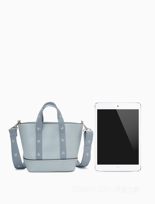 Calvin Klein 23春季新款时尚可拆卸LOGO肩带手提斜挎迷你托特包DH3356