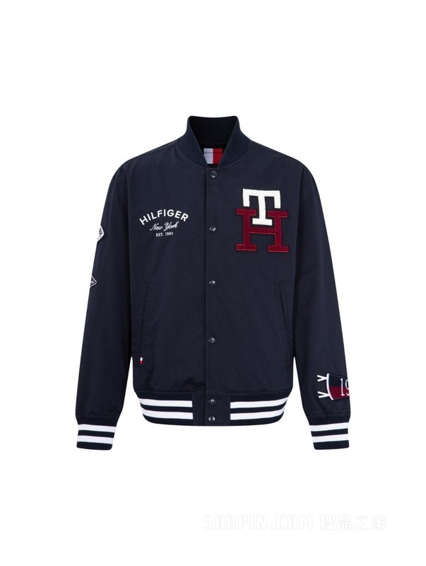 23新款春季男装时尚字母刺绣棒球领单夹克外套MW0MW32758