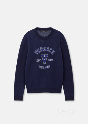 Varsity Logo嵌花套头衫