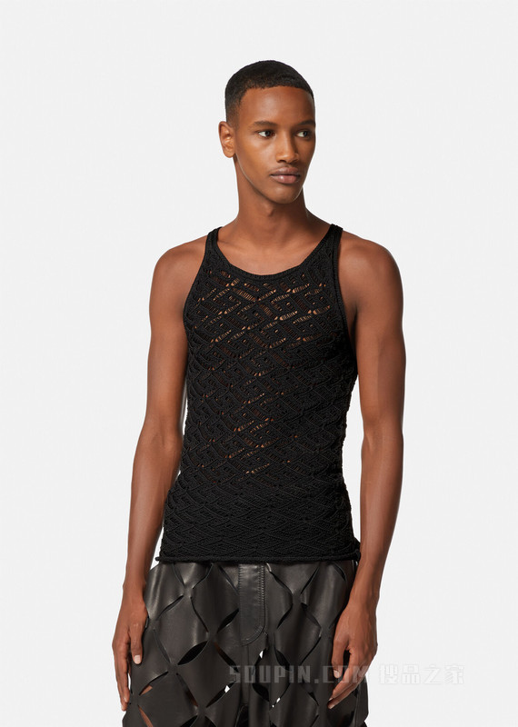 La Greca蕾丝针织坦克背心