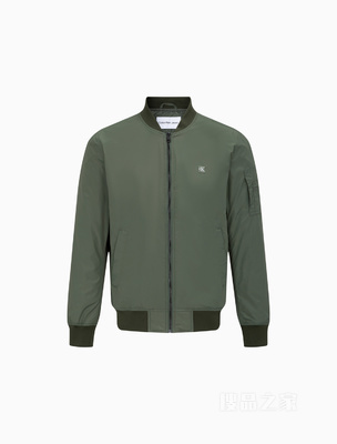 Calvin Klein 23春季新款男士简约刺绣方标休闲棒球服单夹克J323578