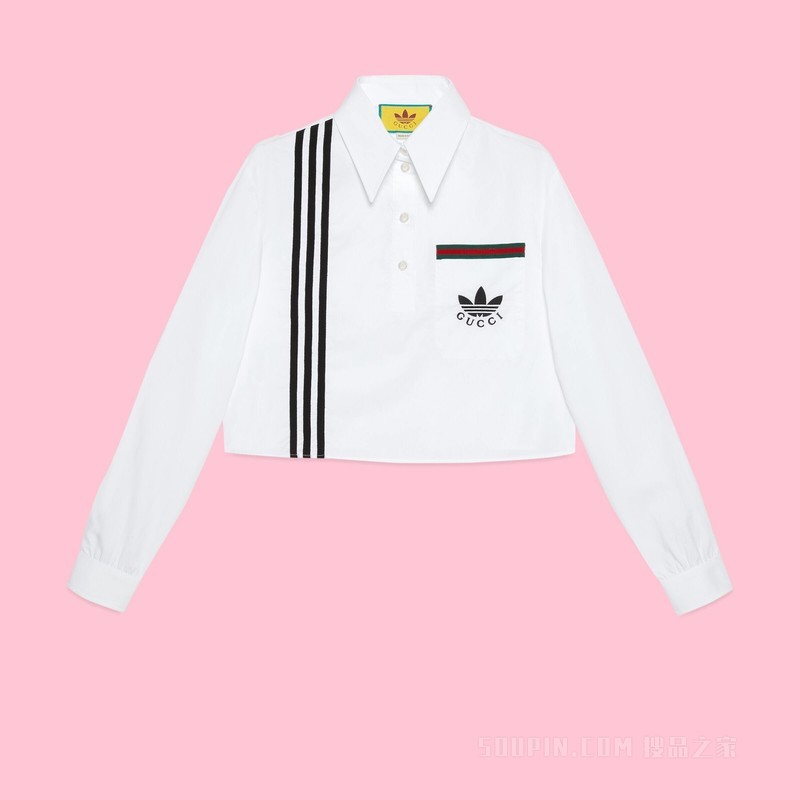 adidas x Gucci联名系列棉质Polo衫 白色