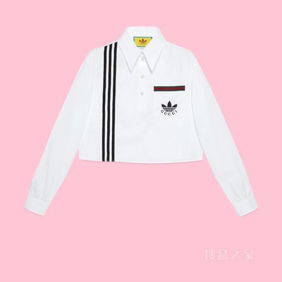 adidas x Gucci联名系列棉质Polo衫 白色