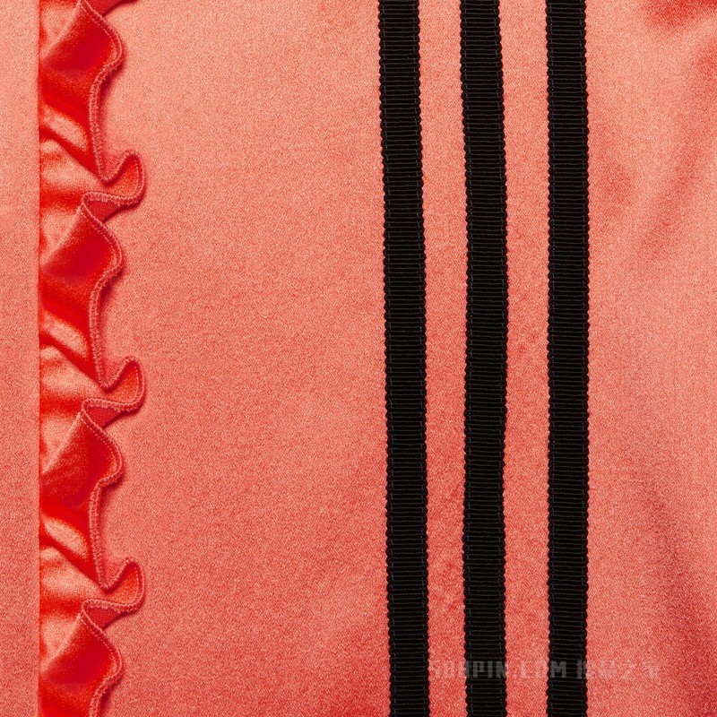 adidas x Gucci联名系列真丝硬缎衬衫 橙粉色