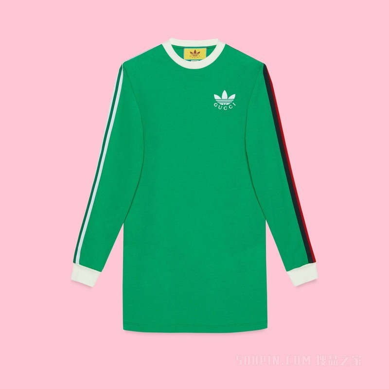 adidas x Gucci联名系列T恤连衣裙 绿色