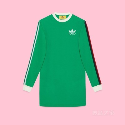 adidas x Gucci联名系列T恤连衣裙 绿色