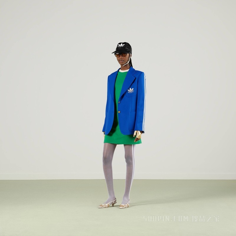 adidas x Gucci联名系列T恤连衣裙 绿色