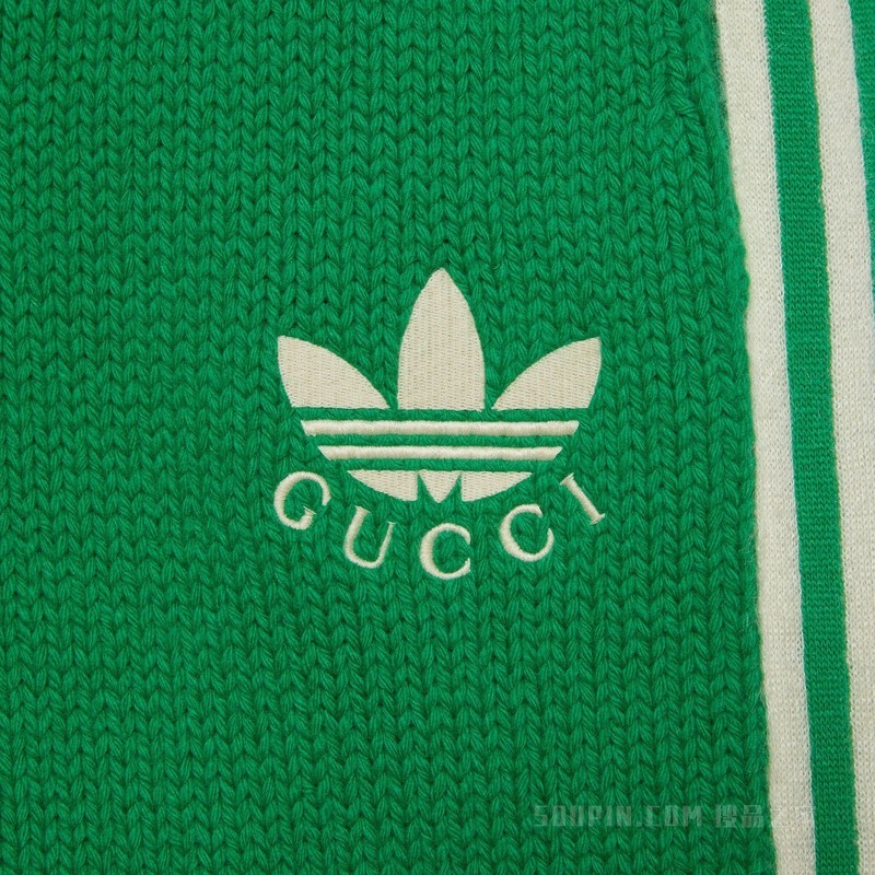 adidas x Gucci联名系列羊毛长裤 绿色