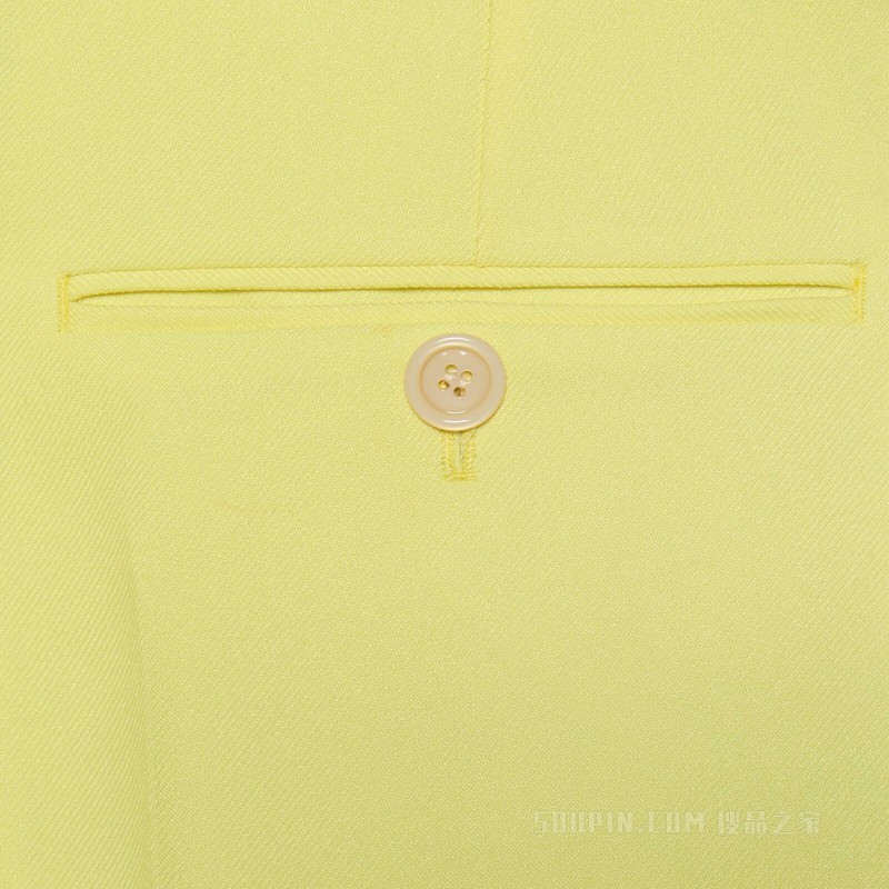 adidas x Gucci联名系列顺滑粗斜纹布短裤 黄色