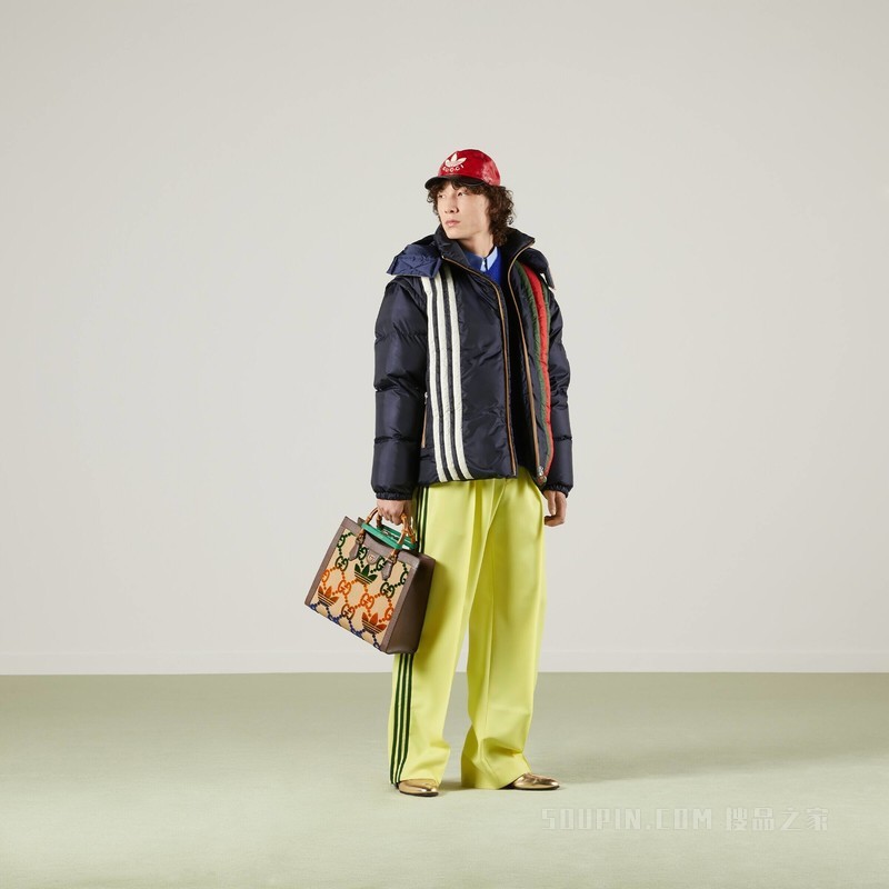 adidas x Gucci联名系列Diana中号托特包 多色帆布