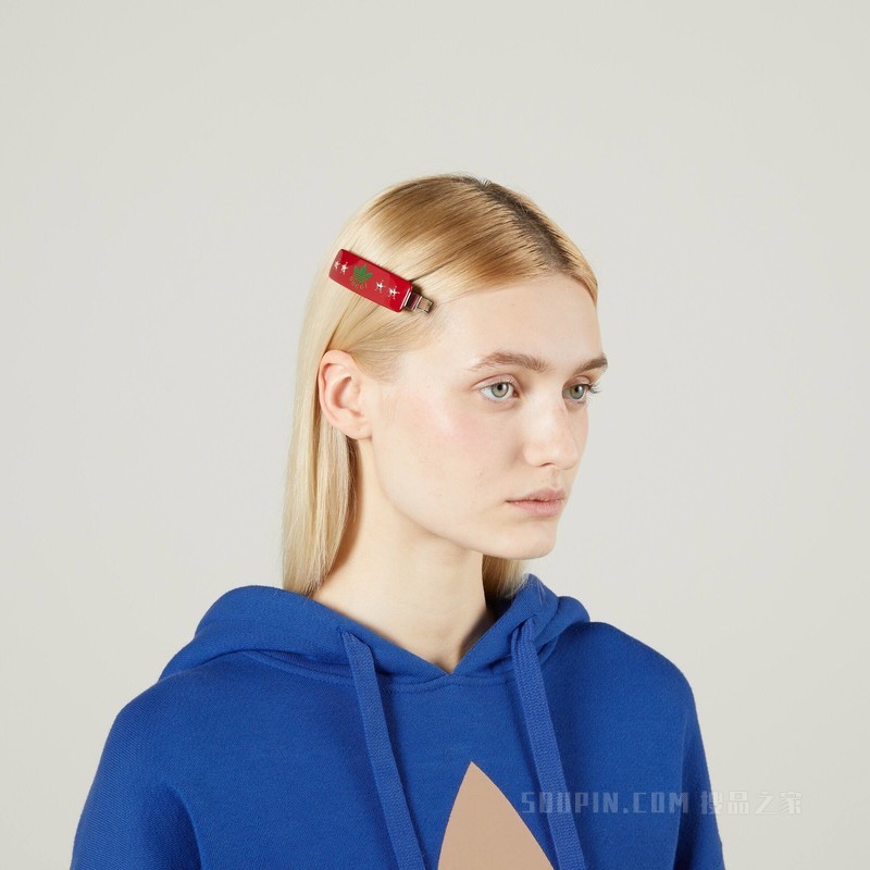 adidas x Gucci联名系列星星发夹 红色树脂